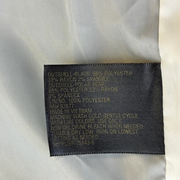 JCP Worthington Women's Plus 2X Black & Ivory Full Zip Jacket No Belt 3/4 Sleeve - Picture 5 of 5